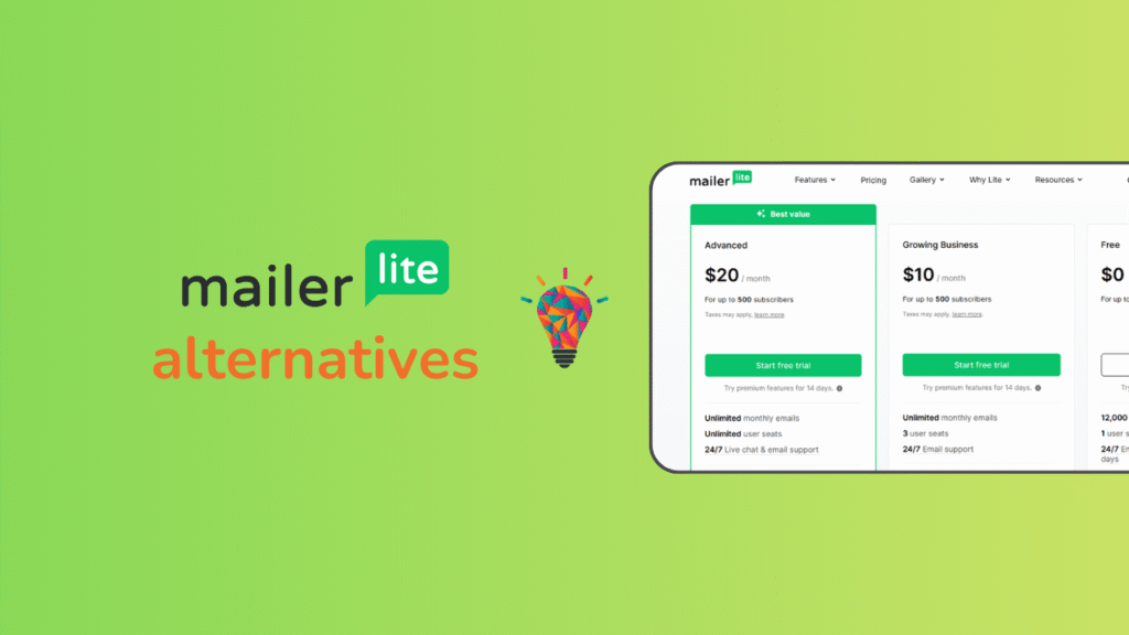 Goodbye MailerLite? 6 Best MailerLite Alternatives 2026 Goodbye MailerLite? 6 Best MailerLite Alternatives 2026