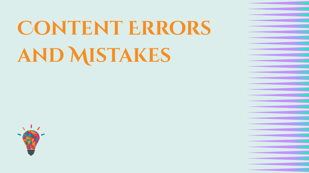 14 Common SEO Mistakes and Expert Fixes for Higher Rankings Common Content Related Errors and Mistakes