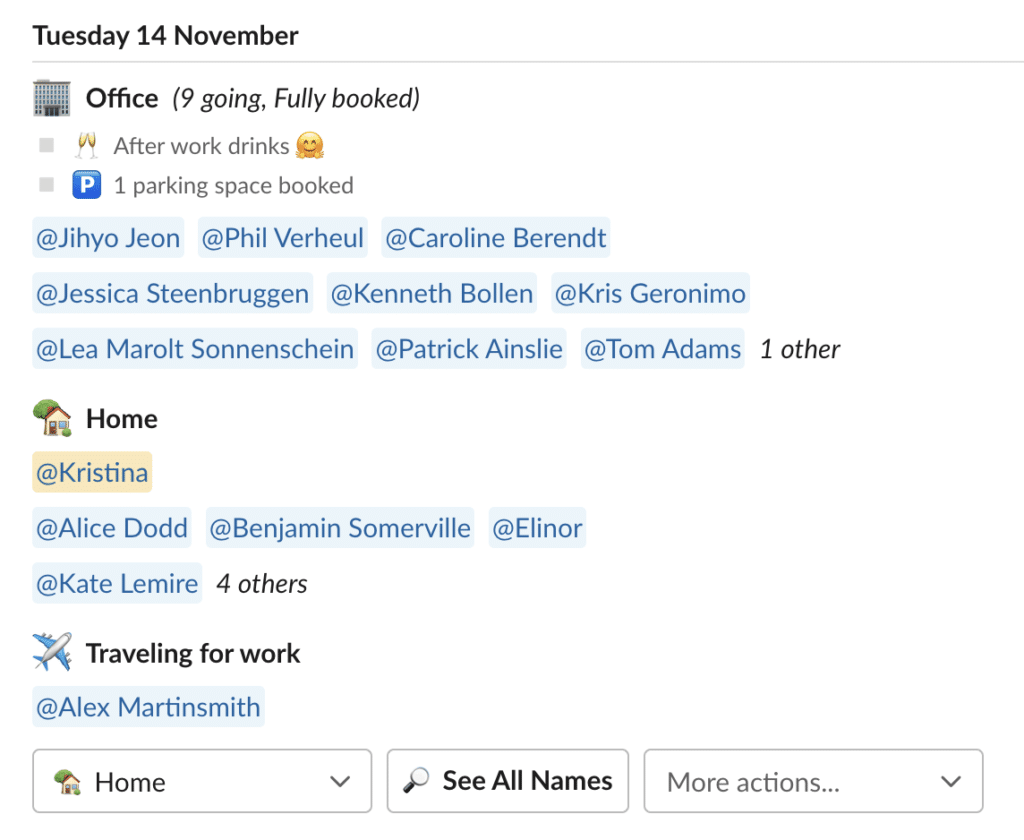 6 Best Software to Manage Hybrid Office Schedules Officely: Best for Slack-first companies